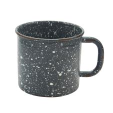 Rustic Gray Granite Enamel Coffee Mug