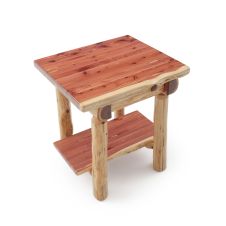 Rustic Red Cedar 1 Drawer Log Nightstand