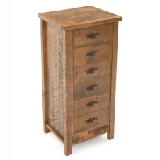 Rustic Brick in the Wall 6 Drawer Barnwood Lingerie Chest