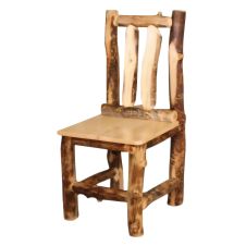 Front view of Silverleaf Aspen Log Dining Chair