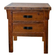 Rocky Creek 2 Drawer Reclaimed Barn Wood Nightstand