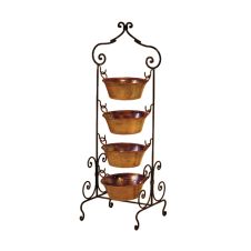 Tuscany Hammered Copper Tub Storage Stand