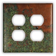 Verde 2 Outlet Copper Switch Plate