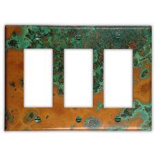Verde 3 Rocker/GFI Copper Switch Plate