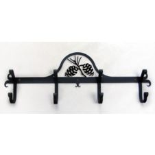 Wrought Iron Pinecone Coat Bar