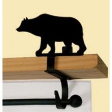 Wrought Iron Bear Curtain Shelf Brackets