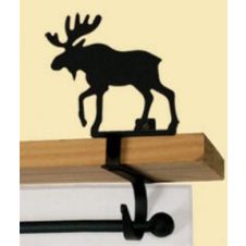 Wrought Iron Moose Curtain Shelf Brackets