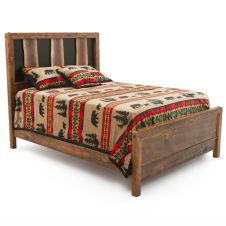 Walnut Falls Rustic Barnwood Bed