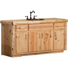 Woodlands Clean Cedar Log Vanity