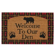 Welcome To Our Den Rustic Bear Door Mat