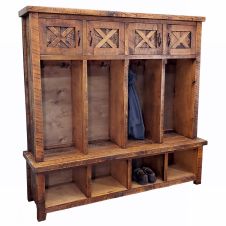 Western Winds Weathered Wood Coat & Shoe Locker