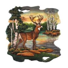 Deer in Woods Wood Art