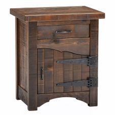 Woodland Park Rustic 1 Drawer Enclosed Nightstand