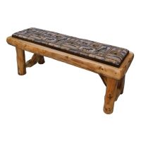 Beartooth Aspen Upholstered Dining Bench-48-BL-DBR-YSA