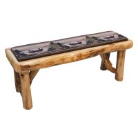 Beartooth Aspen Upholstered Dining Bench-48-NL-DBR-BLA