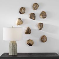 Pebbles Wood Blonde Wall Decor