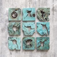 Bahati Blue Wood Wall Art Set
