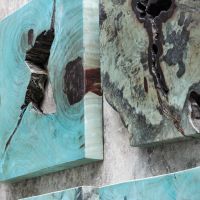 Bahati Blue Wood Wall Art Set