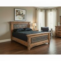 Barnwood Bed: Some lifestyle images are created with AI for visualization purposes. Crafted from natural solid wood, each piece is unique and will vary.