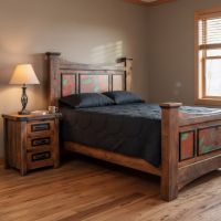 Bed: Some lifestyle images are created with AI for visualization purposes. Crafted from natural solid wood, each piece is unique and will vary.