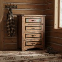 4 Drawer Chest: Some lifestyle images are created with AI for visualization purposes. Crafted from natural solid wood, each piece is unique and will vary.
