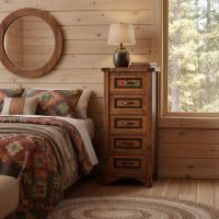 Rustic Lingerie Chest: Some lifestyle images are created with AI for visualization purposes. Crafted from natural solid wood, each piece is unique and will vary.