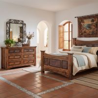 6 Drawer Dresser: Some lifestyle images are created with AI for visualization purposes. Crafted from natural solid wood, each piece is unique and will vary.
