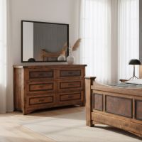 Rustic Dresser: Some lifestyle images are created with AI for visualization purposes. Crafted from natural solid wood, each piece is unique and will vary.