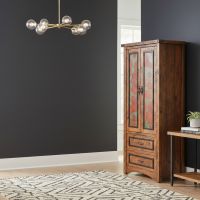 2 Drawer Armoire: Some lifestyle images are created with AI for visualization purposes. Crafted from natural solid wood, each piece is unique and will vary.