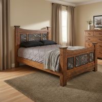 Rustic Panel Bed: Some lifestyle images are created with AI for visualization purposes. Crafted from natural solid wood, each piece is unique and will vary.