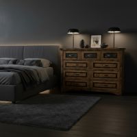 Dresser: Some lifestyle images are created with AI for visualization purposes. Crafted from natural solid wood, each piece is unique and will vary.