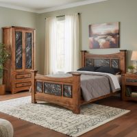 Rustic Armoire: Some lifestyle images are created with AI for visualization purposes. Crafted from natural solid wood, each piece is unique and will vary.