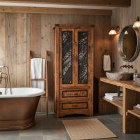 Armoire: Some lifestyle images are created with AI for visualization purposes. Crafted from natural solid wood, each piece is unique and will vary.