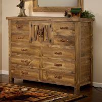 Heartland 10 Drawer Weathered Wood Dresser - Clear Finish