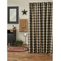 Black Checkered Shower Curtain