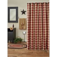 Dove Gray Checkered Shower Curtain
