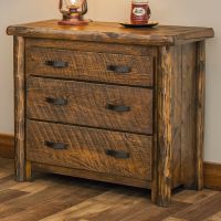 Olde Towne 3 Drawer Log Dresser--Barnwood Lager finish