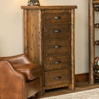 Olde Towne 5 Drawer Log Lingerie Chest--Barnwood Lager finish