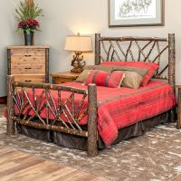 Hickory Log Free Form Branch Bed