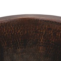 12" Round Oil Rubbed Bronze Hammered Copper Champagne Bar & Prep Sink