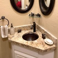 12" Small Round Oil Rubbed Bronze Hammered Copper Self Rimming Sink
