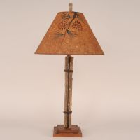 Twig and Leather Table Lamp