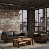 Modern Coffee Table: Some lifestyle images are created with AI for visualization purposes. Crafted from natural solid wood, each piece is unique and will vary.