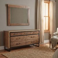 Mirror: Some lifestyle images are created with AI for visualization purposes. Crafted from natural solid wood, each piece is unique and will vary.