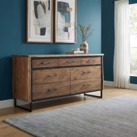 Modern Dresser: Some lifestyle images are created with AI for visualization purposes. Crafted from natural solid wood, each piece is unique and will vary.