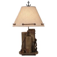 Rustic Antique Gray Dock Pilings Table Lamp