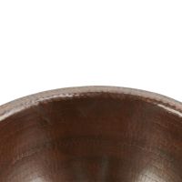 14" Round Oil Rubbed Bronze Hammered Copper Self Rimming Sink