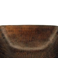 14" Square Oil Rubbed Bronze Hammered Copper Vessel Sink