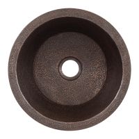 14" Round Terra Firma Bar & Prep Sink w/ 2" Drain - Copper - Oil Rubbed Bronze Finish