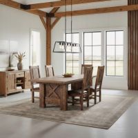 Dining Chair: Some lifestyle images are created with AI for visualization purposes. Crafted from natural solid wood, each piece is unique and will vary.
